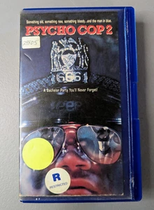 Psycho Cop 2 (1994 VHS) Rare Cult Horror Slasher Maniac Movie - Tested / Works - Picture 1 of 8