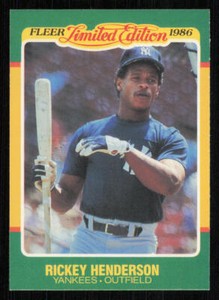 1986 Fleer Limited Edition #23 Rickey Henderson