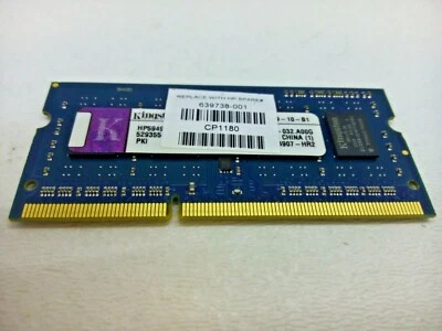 Genuine Kingston HP 1GB PC3 10600 1333Mhz 639738-001 Laptop SODIMM RAM Memory 88 - Image 1 of 2