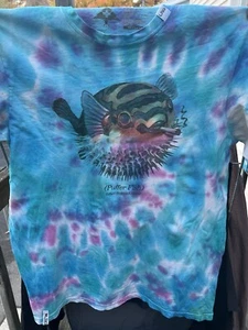 LRG Marijuana Puffer Fish Tie Dyed T Shirt X Large 100 Percent Cotton - Picture 1 of 5