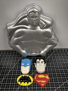 Juego de moldes para pasteles vintage 1977 Superman Batman Wilton DC Comics años 70 - Imagen 1 de 15