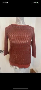 Crochet Style Top, Rust Colour, Size 10 By Next - Picture 1 of 1