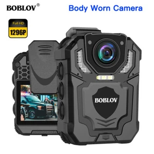 BOBLOV T5 1296P Police Body Camera with Audio Recorder Night Vision Camcorder - Picture 1 of 11