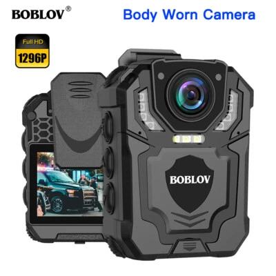 BOBLOV T5 1296P Police Body Camera with Audio Recorder Night Vision Camcorder - Image 1 of 4