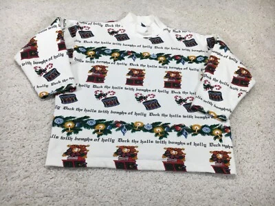 Suéter Vintage Cambridge Dry Goods Mujer Mediano Blanco Navidad Damas Años 90 Foto 1 de 4