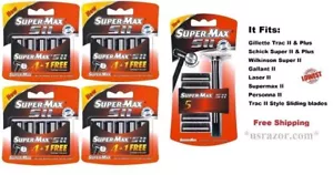 25 Gallant II Blades fit Schick Gillette Trac Plus Razor Twin Cartridges Refill - Picture 1 of 6
