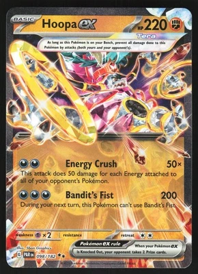 Hoopa ex 098/182 Pokemon SV04: Paradox Rift Double Rare NM - Image 1 of 2