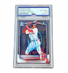 Franklin Arias signed Card 1st Bowman Chrome Auto handsigniert Boston Red Sox - Bild 1 von 2