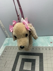 Poochie & Co Dog Puppy Purse Girls Pink Sequin Brown Poodle - Picture 1 of 10