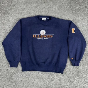 Illinois Fighting Illini Sweater Mens Large NCAA Basketball Crewneck Pullover - Picture 1 of 10