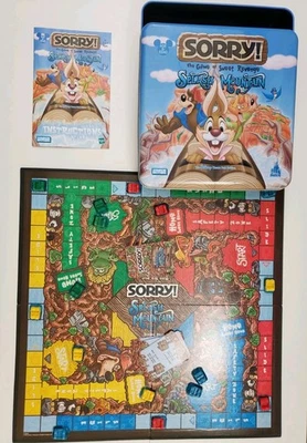 Sorry! Splash Mountain Board Game Disney Theme Park Edition Complete Tin 2005 - Image 1 of 4