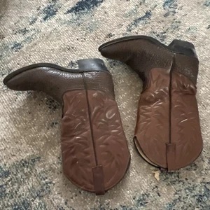 Men’s Leather Cowboy Boots Caramel Brown 9.5 - Picture 1 of 6