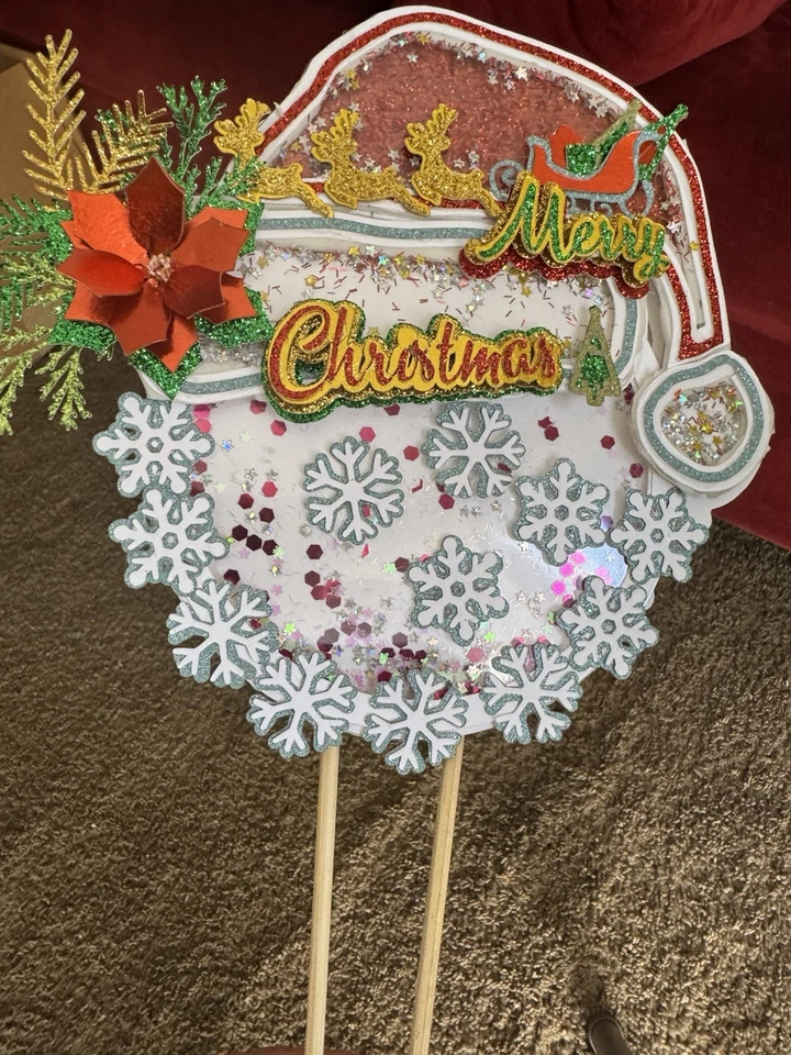 Santa Hat Cake Topper Shaker - Image 1 of 1