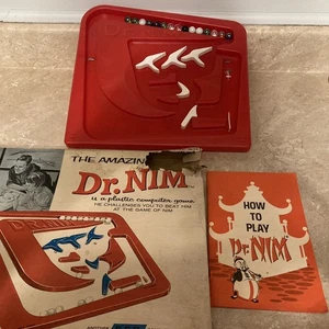 The Amazing Dr Nim analog computer game 1960s Box Damaged Not Original Marbles - Picture 1 of 18