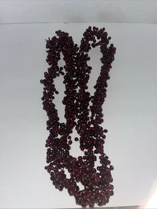 Pottery Barn rote Glas Pfefferbeere Girlande Weihnachten Urlaub 5 ' lang - Bild 1 von 5