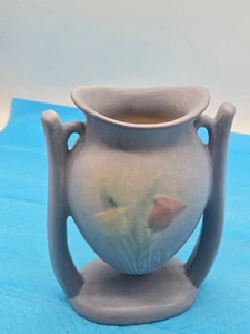 Hull Tulip Art Pottery Vase Matte USA 106-33 6”Purple White Pink***51-14 - Picture 1 of 15