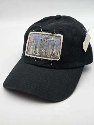 Chicago Windy City USA Hat Cap Strapback Black Fahrenheight OSFM - Image 1 of 4