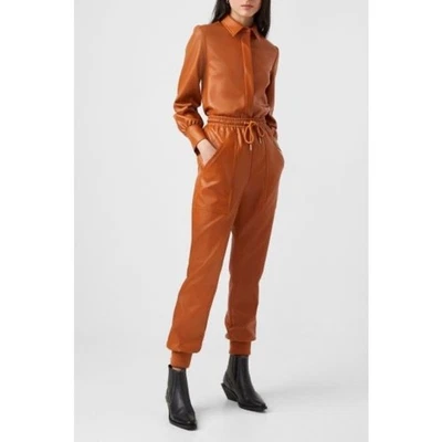 Jogger para mujer French Connection Crolenda cuero vegano PU talla XXS/2 Foto 1 de 4