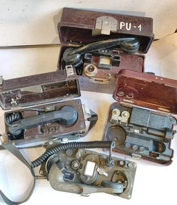 Soviet Army - FOUR FIELD PHONES. - Picture 1 of 15