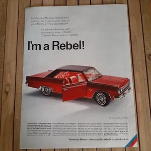 American Motors Rambler Classic Rebel Vintage revista publicidad anuncio impreso automático - Imagen 1 de 1