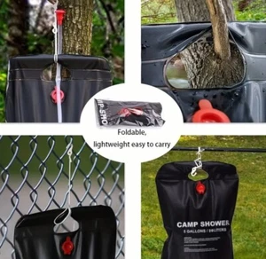 Outdoor Solar Shower Portable System - 5 Gallon Bag for Camping & Hiking-NEW - Picture 1 of 10