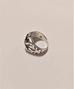 Anillo en plata de ley 925 con piedra onyx grabado a mano. - Imagen 1 de 3