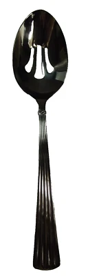 Reed & Barton Pierced Tablespoon serving spoon TRINITY HALL 18/10 stainless 8.5" - Image 1 of 4