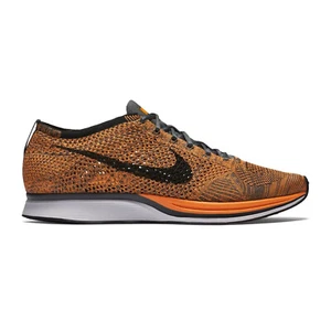 Nike Flyknit Racer Running 2016 - arancione grigio scuro - taglia UK 8,5 (EU 43) US 9,5 - Foto 1 di 21