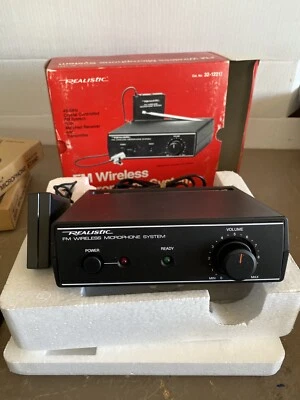 Radio Shack FM Wireless Microphone System 32-1221A Open Box 49MHz Vintage (c90 - Image 1 of 4