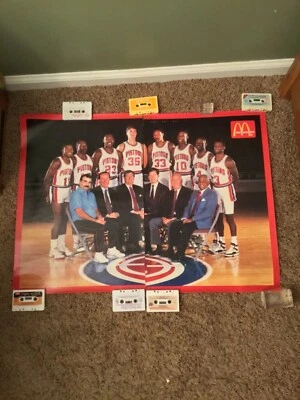Vintage 1990 McDonald’s NBA Detroit Pistons Bad Boy Poster Lot of 2 - Image 1 of 4
