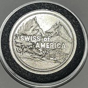 Swiss of America Collectible Rare Coin 1 Troy Oz .999 Fine Silver Medal Round - Picture 1 of 13