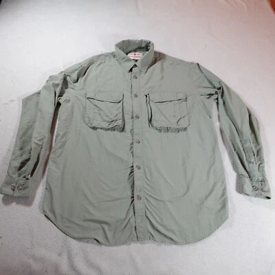 Redington Shirt Mens 2XL XXL Green Vented Button Down Fish Tackle Apparel Top - Image 1 of 4