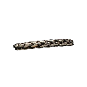 M&F Western Men's Braided Silver Bracelet Link D4710101 - Picture 1 of 1