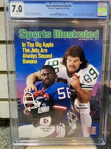 Lawrence Taylor & Mark Gastineau FC Sports Illustrated CGC 7.0 Newsstand 9/29/86 - Picture 1 of 7