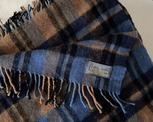 GLEN SAXON SCOTLAND Outlander Tartan Fraser Plaid Decke Wolle Kaschmir Fransen - Bild 1 von 4