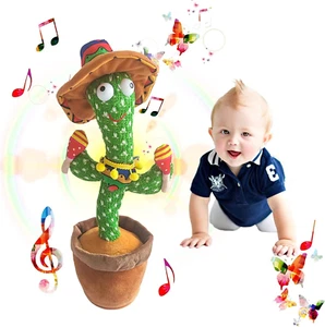 Dancing Cactus Talking Toy - Interactive Singing Baby Toy for 0-12 Months  - Picture 1 of 12