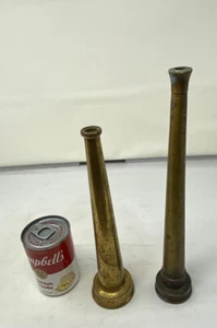 VINTAGE BRASS/BRONZE TAPERED FIREMAN FIRE HOSE NOZZLEs - Picture 1 of 1
