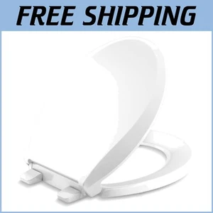Comfortable Round Toilet Seat with Quiet-Close Lid & Quick-Release for Easy Care - Picture 1 of 10