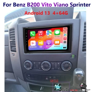 For Benz B200 Vito Viano Sprinter Wireless Carplay 64G Android Car Stereo Radio - Picture 1 of 19