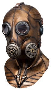Ghoulish Productions Smoke Mask Bronce Latex Face Mask Horror Halloween Cosplay - Picture 1 of 23