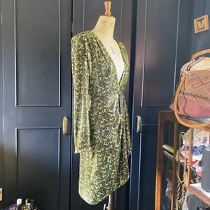 Topshop x HALPERN Sequin Asymmetric Mini Wrap Dress UK 10 BNWT - Picture 1 of 11