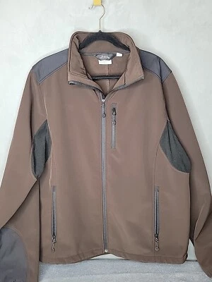 Black Diamond Men's Size XL Soft Shell Insulated Brown Blk Full Zip Coat Jacket - Image 1 of 4