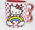 Hello Kitty Rainbow Dots Mug w/Pink Bow Handle