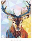 Paint By Number Kit Diy Oil Painting Drawing Deer Colourful Canvas With Brushes