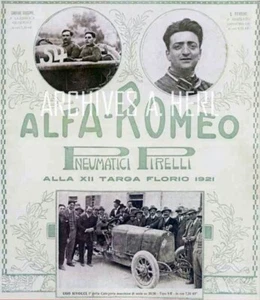 Alfa Romeo Enzo Ferrari Campari 1921 Targa Florio print advertisement - Picture 1 of 1