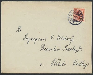 DENMARK. 1918. Christian X. Cover from Nexø, Bornholm to Ruds Vedby (PK1750) - Picture 1 of 2