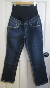 Tala Umstands-Stiefelettenjeans Damen Größe L Dark Wash Distressed Stretch 19-30089 - Bild 1 von 5
