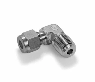 3/8" Tube x 1/2" MNPT 316ss Male Elbow Fitting Ham-Let   769LSS3/8X1/2 - Image 1 of 2