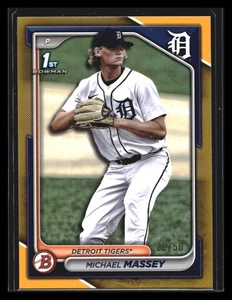 2024 Bowman Draft Chrome Michael Massey Gold Refractor /50 - Picture 1 of 2