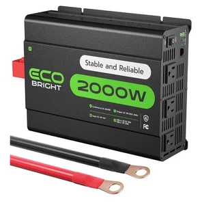 2000W 12V to 110V Power Inverter for RV/Home | 3 AC Outlets, PD30W & 18W USB - Picture 1 of 3